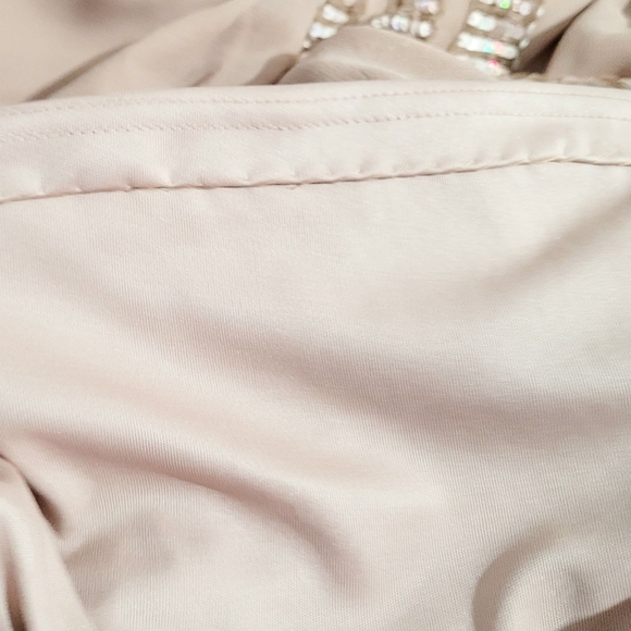 Adrianna Papell Evening Sleeveless Shift Dress Beaded Sequin Embellished Size 10 - Picture 6 of 10